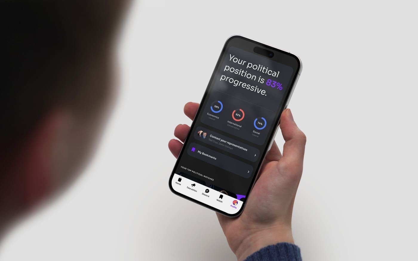 The GovSide app running on a phone.